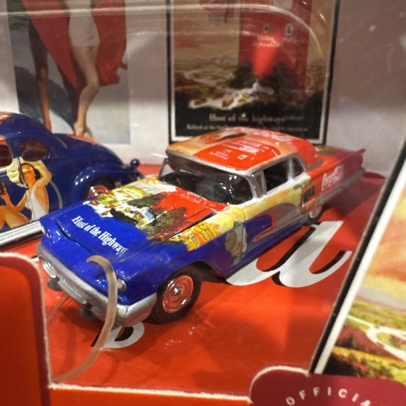 NEW Johnny Lightning 1:64 Coca Cola Set of 3 Poster Car Collection VW Ford - Picture 5 of 11